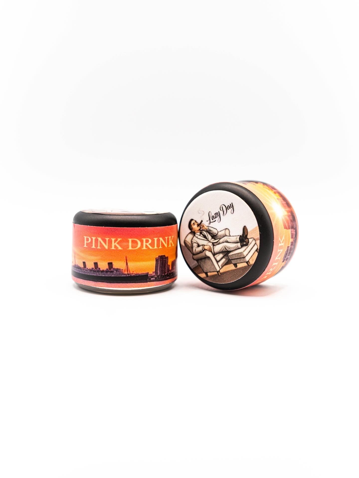 LazyDay Ice Water Hash Rosin 1G Jar ~ Pink Drink (Banana Punch x OG Fruit Smoothie)